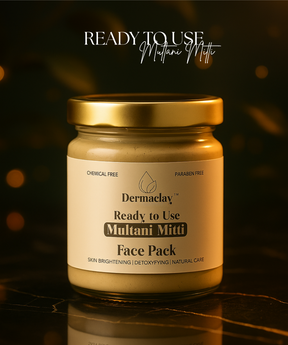 Dermaclay Ready to Use Multani Mitti Face Pack - Chemical & Paraben Free Natural Detoxifying Mask for Instant Glow